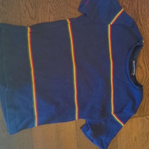 stripped blue cropped tshirt - Picture 1 of 2